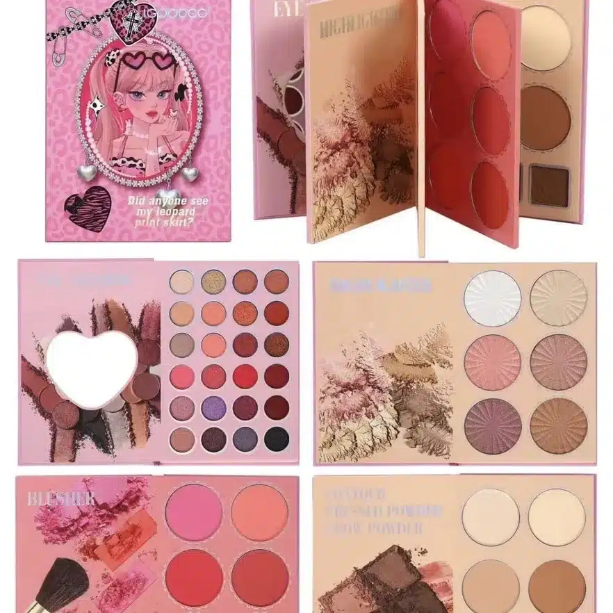 Makeup Palette Set with Eyeshadow, Blusher,
Highlighter & Face Powder